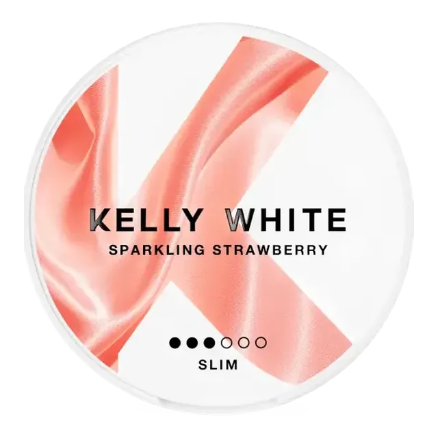 Kelly White Sparkling Strawberry Slim 5mg nicotine pouch can