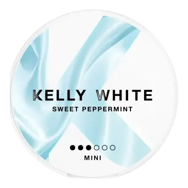 Kelly White Sweet Peppermint Mini 6mg nicotine pouch can