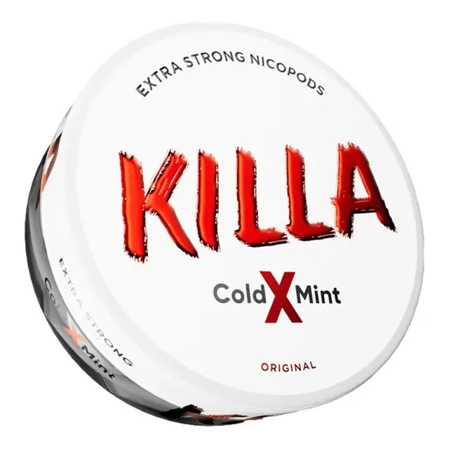 Killa Cold X Mint nicotine pouch can
