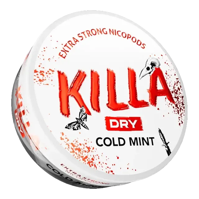 Killa Dry Cold Mint nicotine pouch can