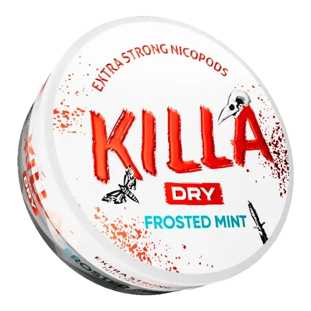 Killa Dry Frosted Mint nicotine pouch can
