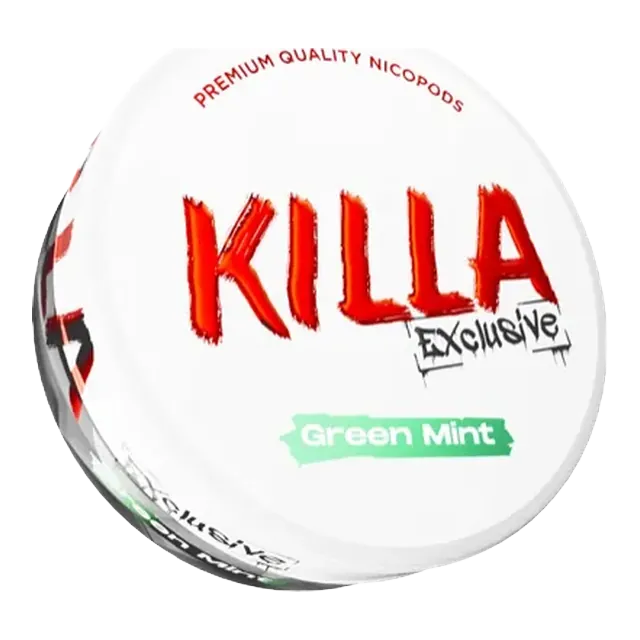 Killa Exclusive Green Mint 13.2mg nicotine pouch can