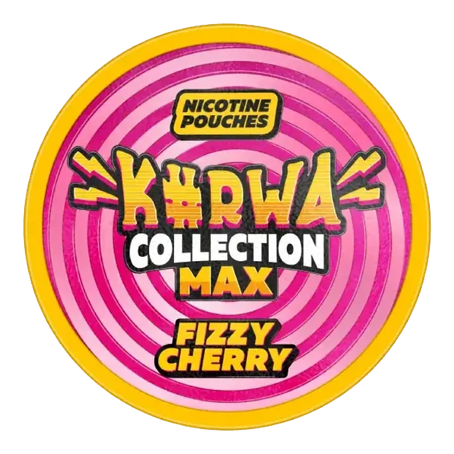 Kurwa Max Fizzy Cherry 43mg nicotine pouch can