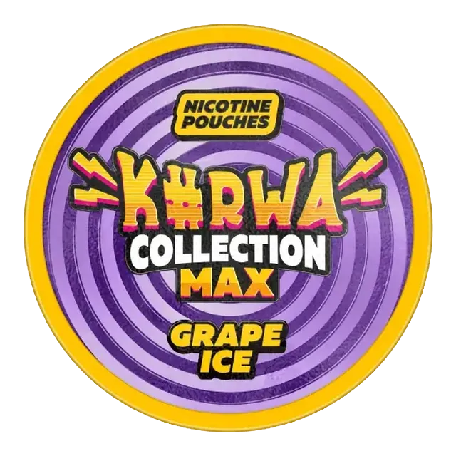 Kurwa Max Grape Ice 43mg nicotine pouch can