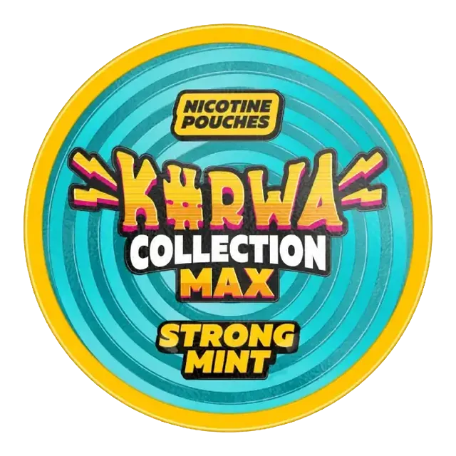 Kurwa Max Strong Mint 43mg nicotine pouch can