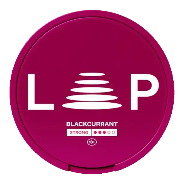 Loop Blackcurrant Strong 9.4mg nicotine pouch can