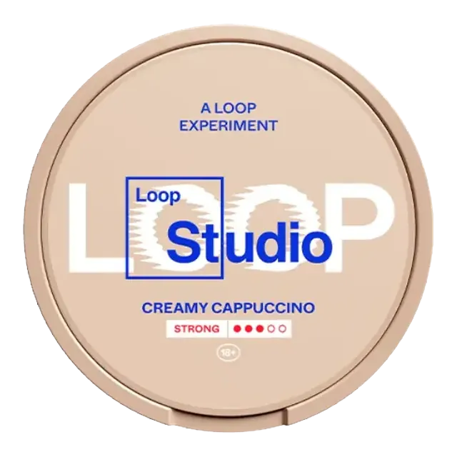 Loop Creamy Cappuccino Strong 9.4mg nicotine pouch can