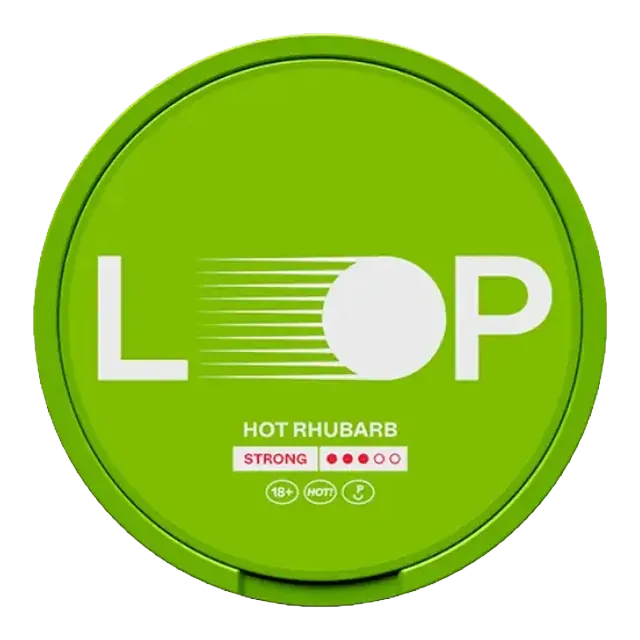 Loop Hot Rhubarb 9.4mg nicotine pouch can