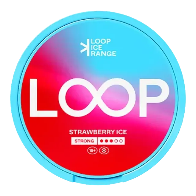 Loop Strawberry Ice Strong 9.4mg nicotine pouch can