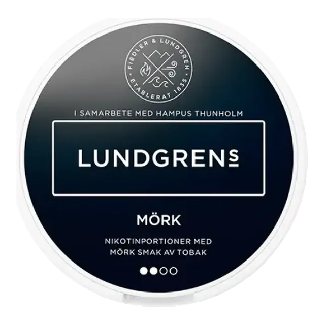 Lundgrens Mörk 8mg nicotine pouch can