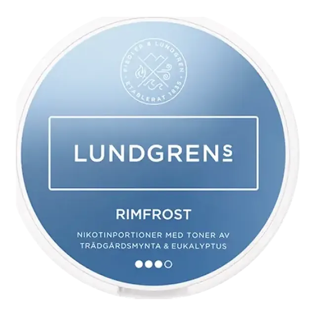 Lundgrens Rimfrost 10mg nicotine pouch can