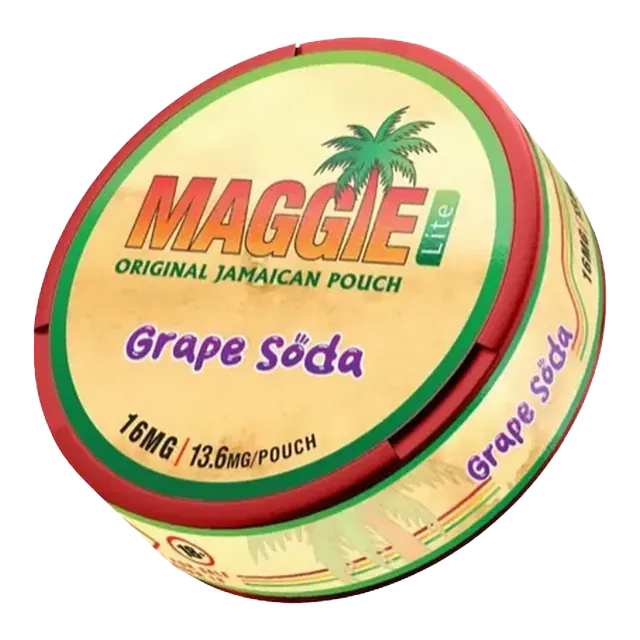Maggie Grape Soda 16mg nicotine pouch can
