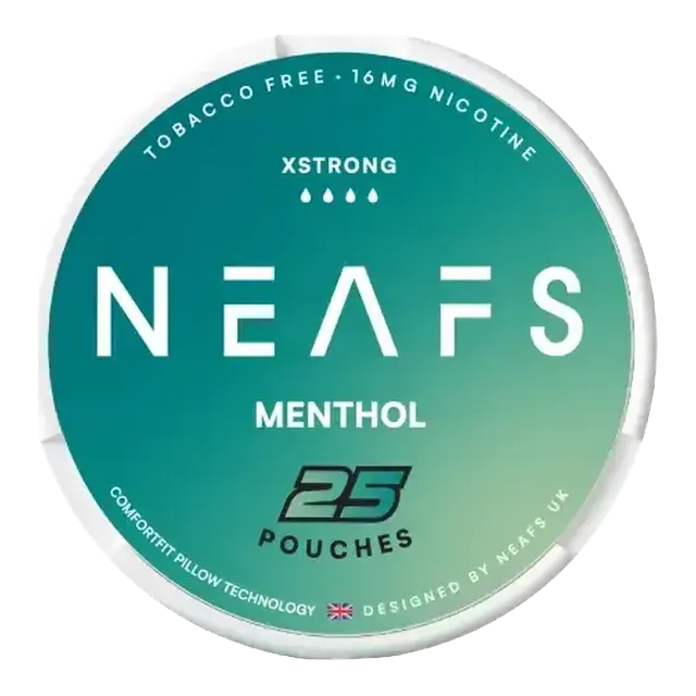 NEAFS Menthol Extra Strong 16mg nicotine pouch can