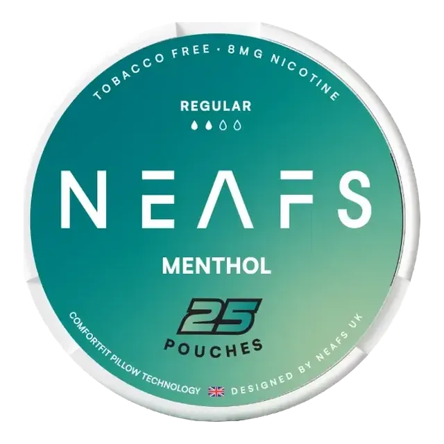 NEAFS Menthol Regular 8mg nicotine pouch can