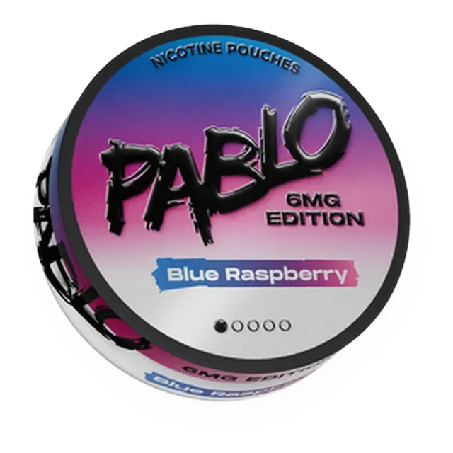 Pablo 6mg Edition Blue Raspberry nicotine pouch can