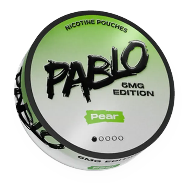 Pablo 6mg Edition Pear nicotine pouch can