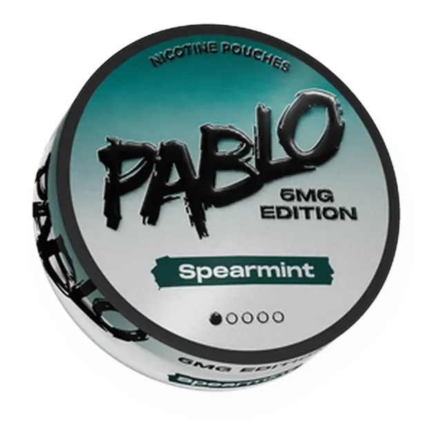 Pablo 6mg Edition Spearmint nicotine pouch can