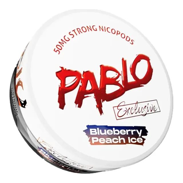 Pablo Exclusive Blueberry Peach Ice 50mg nicotine pouch can