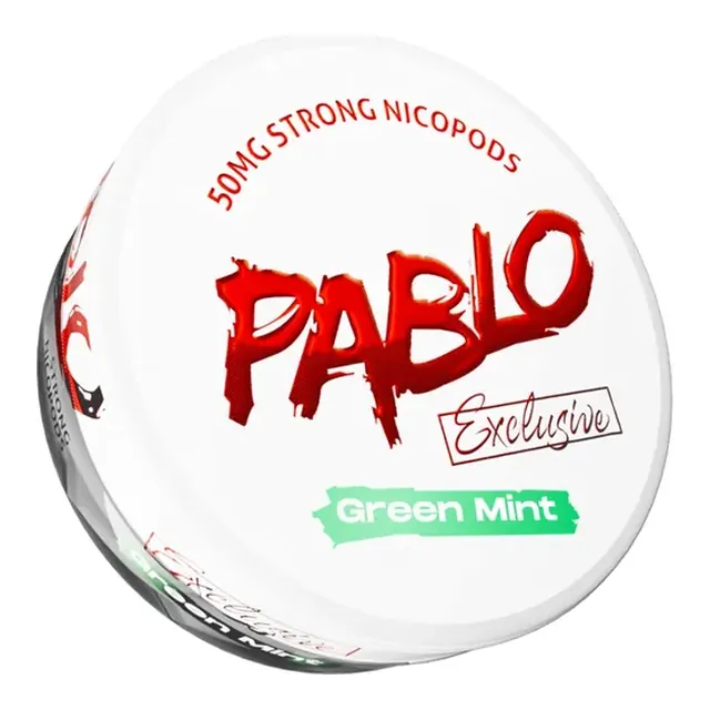 Pablo Exclusive Green Mint 50mg nicotine pouch can