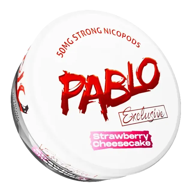 Pablo Exclusive Strawberry Cheesecake 50mg nicotine pouch can