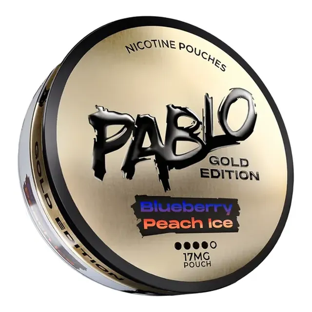 Pablo Gold Blueberry Peach Ice 17mg nicotine pouch can