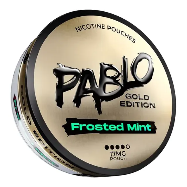 Pablo Gold Frosted Mint 17mg nicotine pouch can