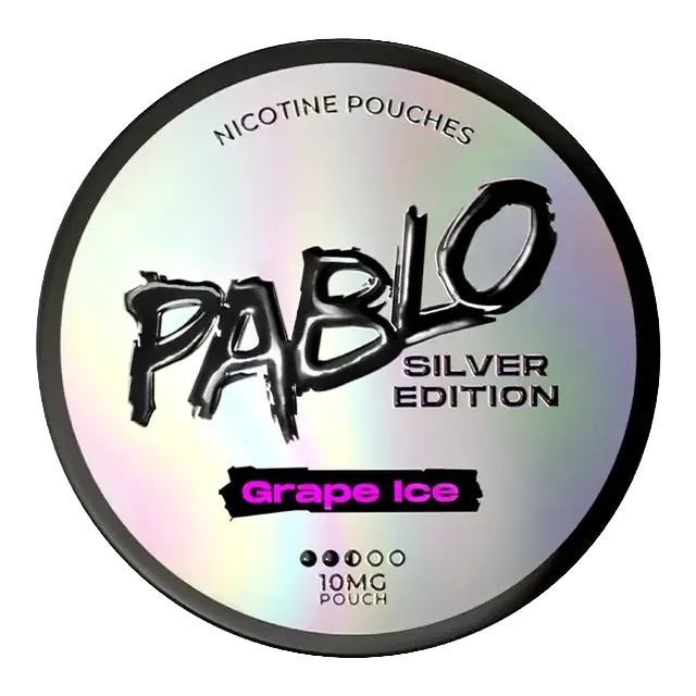Pablo Silver Grape Ice 10.15mg nicotine pouch can