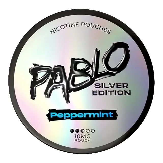 Pablo Silver Peppermint 10.15mg nicotine pouch can