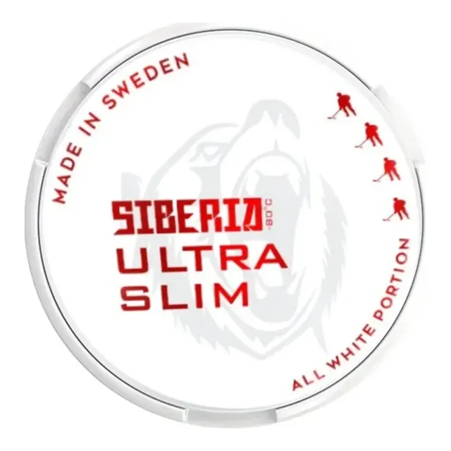 Siberia Ultra Slim All White Portion 16.5mg nicotine pouch can