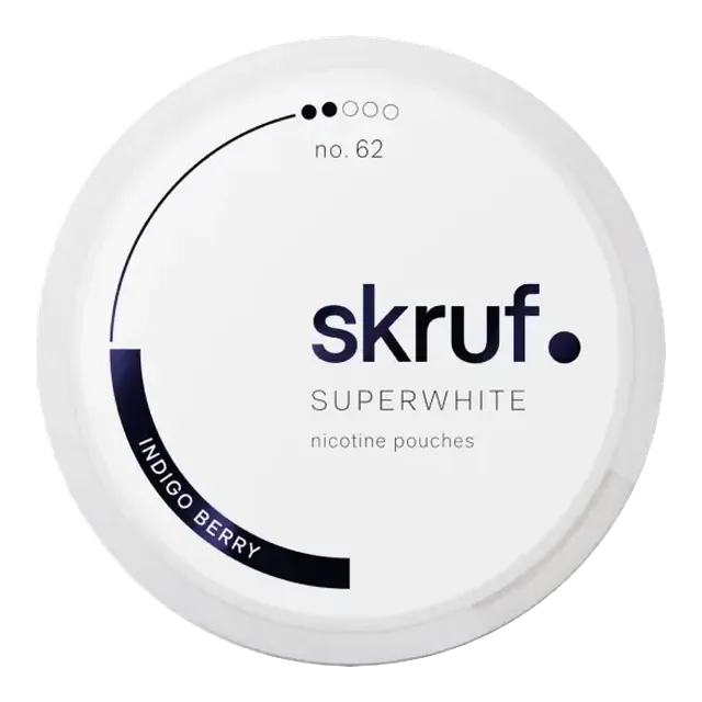 Skruf Indigo Berry S2 6mg nicotine pouch can