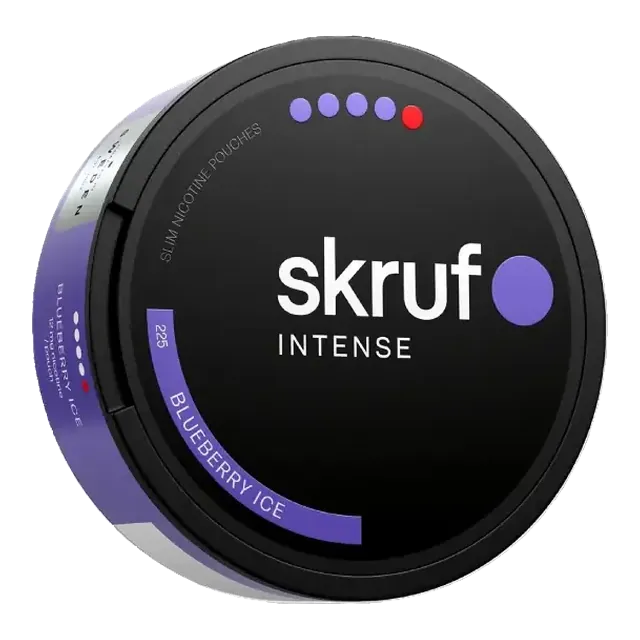 Skruf Intense Blueberry Ice S5 11.3mg nicotine pouch can
