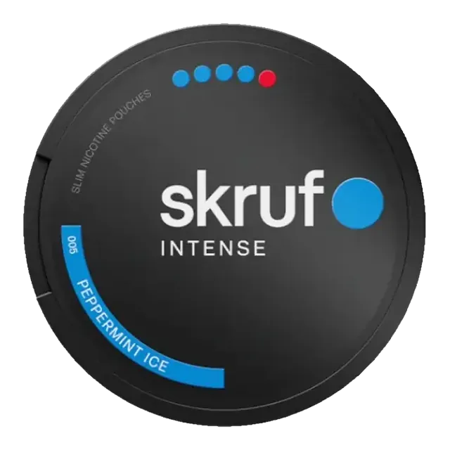 Skruf Intense Peppermint Ice S5 11.3mg nicotine pouch can