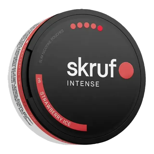 Skruf Intense Strawberry Ice S5 11.3mg nicotine pouch can