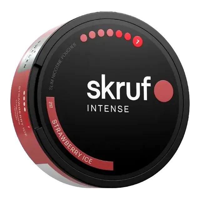 Skruf Intense Strawberry Ice S7 17mg nicotine pouch can