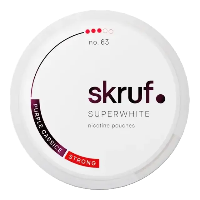 Skruf Purple Cassic S3 9mg nicotine pouch can