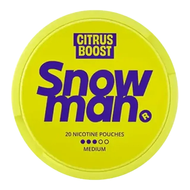 Snowman Citrus Boost 9mg nicotine pouch can