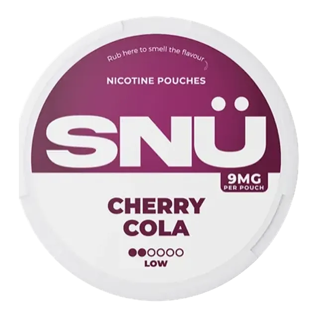 SNU Cherry Cola 9mg nicotine pouch can
