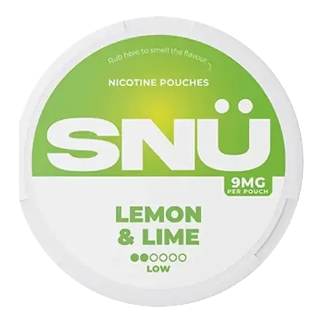 SNU Lemon and Lime 9mg nicotine pouch can