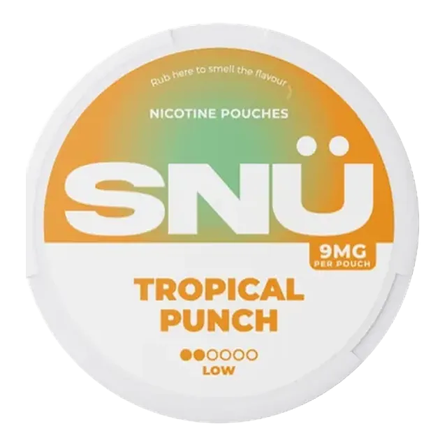 SNU Tropical Punch 9mg nicotine pouch can