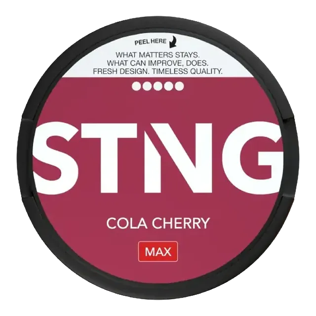 STNG Cola Cherry MAX 9.2mg nicotine pouch can