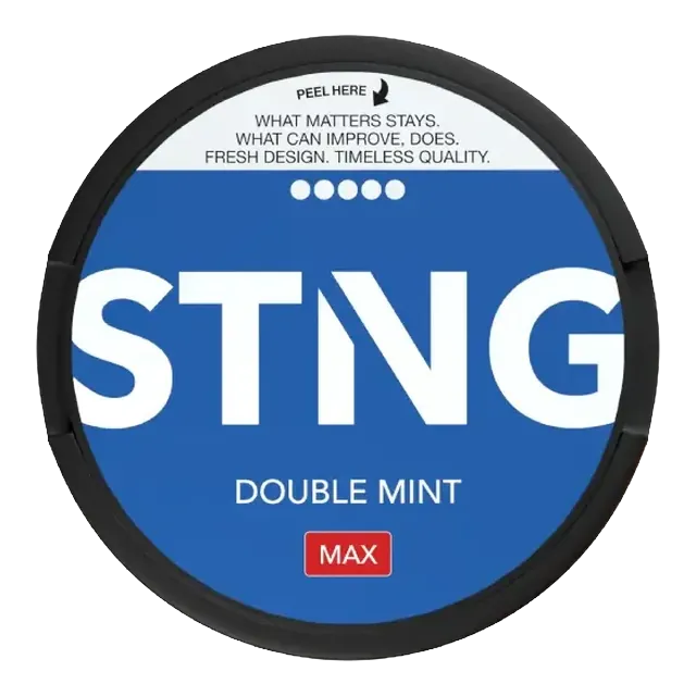 STNG Double Mint MAX 9.2mg nicotine pouch can