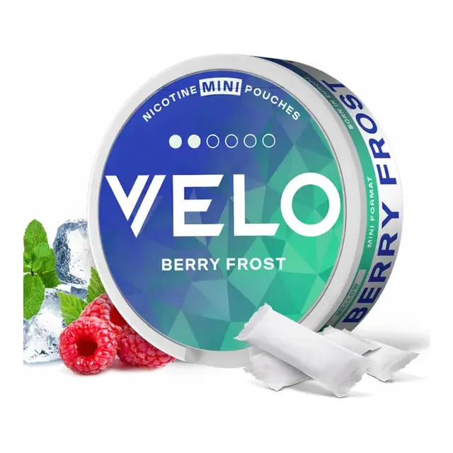 VELO Berry Frost 6mg nicotine pouch can