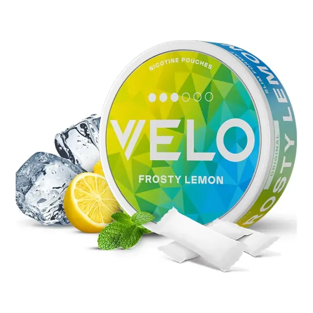 VELO Frosty Lemon Original 10mg nicotine pouch can
