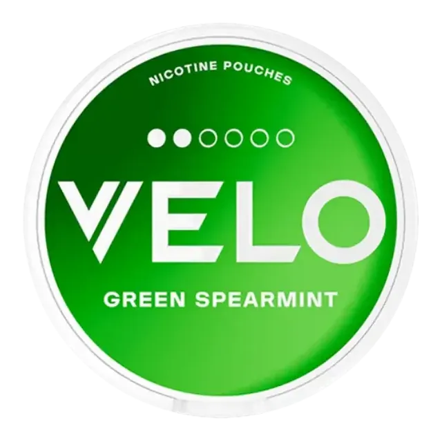 VELO Green Spearmint 6mg nicotine pouch can