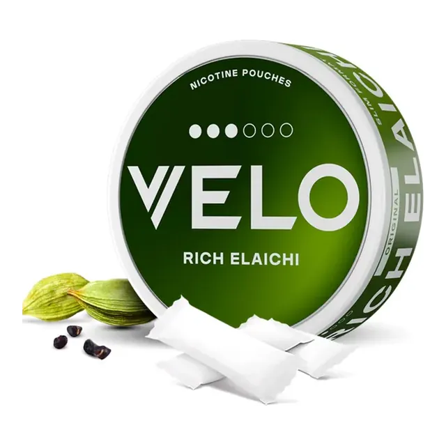 VELO Rich Elachi Original 10mg nicotine pouch can