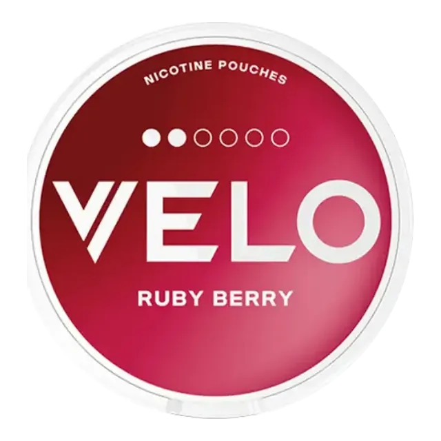 VELO Ruby Berry Slim 6mg nicotine pouch can