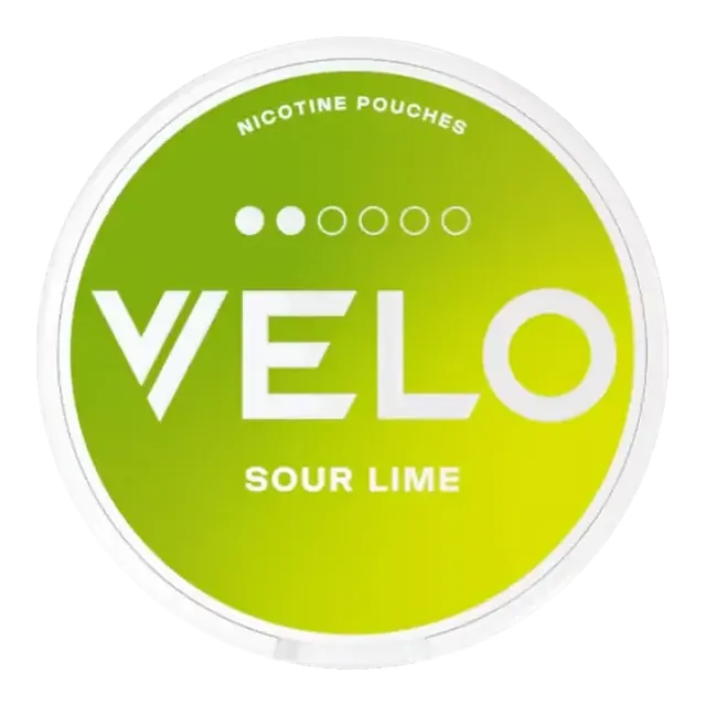 VELO Sour Lime Slim 6mg nicotine pouch can