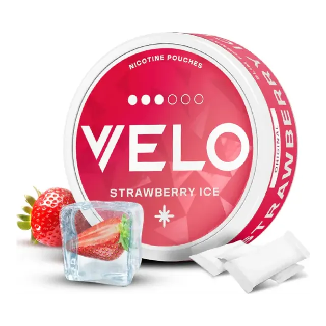 VELO Strawberry Ice 10mg nicotine pouch can
