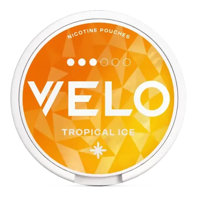 VELO Tropical Ice Slim 10mg nicotine pouch can