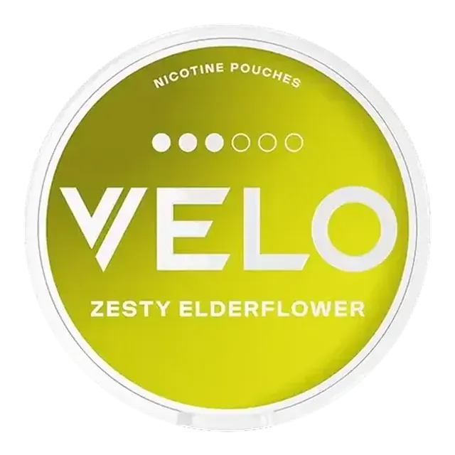 VELO Zesty Elderflower 9.8mg nicotine pouch can